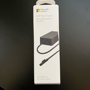 Microsoft Surface 65W Power Supply Charger - Black